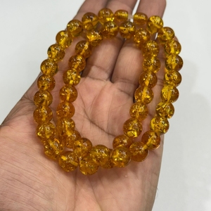 ลูกปัดอำพันบอลติกธรรมชาติทรงกลมเรียบขนาด 10 มม. สีเหลืองมีลายใบไม้ อำพันแท้สำหรับทำสร้อยคอ ขายส่งจำนวนมาก - Product Image 6