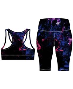Conjunto Deportivo de Yoga de 2 Piezas para Mujer, Venta al Por Mayor, Personalizado, Bra Deportivo y Pantalones Cortos de Cintura Alta, Transpirable, para Gimnasio, Fitness y Yoga - Product Image 3