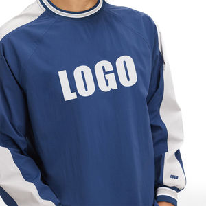 Veste coupe-vent tendance pour homme, bleue, avec logo brodé, légère, en polyester, résistante au vent, pour l'extérieur, décontractée, streetwear, OEM - Product Image 4