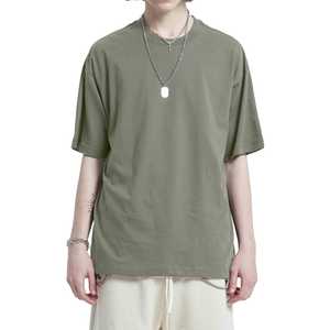 Camiseta de Hombre, Corte Regular, 100% Algodón, Cuello Redondo, Estilo Casual Urbano, Secado Rápido, Etiqueta Privada Personalizada, Color Oliva - Product Image 6