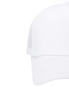 Casquette de baseball blanche style camionneur, dos en maille respirante, réglable avec fermeture snapback, unie, personnalisable avec logo, pour activités de plein air, décontractée et sportive - Product Image 3