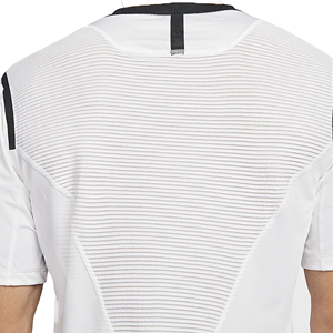 Maillot de football blanc à manches longues pour homme avec empiècements en mesh respirant, sans col, coupe classique, pour adultes, toutes saisons - Product Image 6