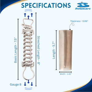 Resorte de Acero Inoxidable con Funda - Resorte de Tensión para Cubierta de Piscina - Product Image 2