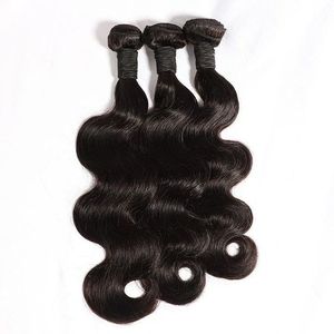 Body Wave Virgin Indian Human Hair <b>Wig</b> Natural Black 3 Pieces 100% Density <b>Long</b> Length - Product Image 2