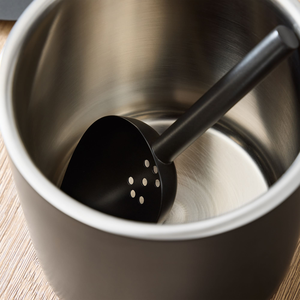 Minimalist Matte Dark Bronze Metal <b>Ice</b> Bucket Completed With A Flat Lid & A Matching Metallic Serving <b>Ice</b> Scoop Use For Parties - Product Image 4