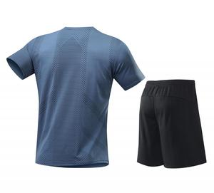 Ensemble T-shirt et short réfléchissant unisexe respirant à séchage rapide avec taille élastique pour homme – Collection été - Product Image 6