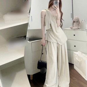 Conjunto de Dos Piezas Largo, Sólido, Informal, Ajustado, para Verano, Ropa de Mujer, Cómoda, Natural, Ecológica, Lavable y Personalizable - Product Image 5