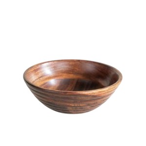 Bol de service en bois d'acacia fait main, vaisselle moderne pour salade, cuisine et décoration intérieure, bol de service alimentaire en promotion - Product Image 6
