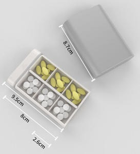 6-Compartment Weekly Pill Organizer Plastic Model UP-10C - Product Image 2