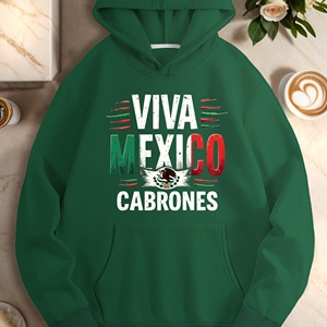 Sudadera con capucha de bandera española Larga vida México para mujer - Product Image 1