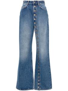 High Waist Wide Leg Denim <b>Jeans</b> Women Full Length Stonewashed Cotton Casual Loose Fit <b>Button</b> Front Solid Color Spring Style - Product Image 4