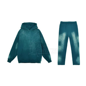 Conjunto Deportivo Informal de Invierno para Hombre, Corte Regular, con Capucha, Efecto Desgastado, Forro Polar Ligero, 100% Algodón, para un Estilo Urbano Diario - Product Image 4