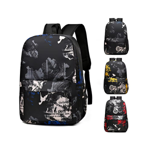 Mochila negra con estampado de periódico abstracto, mochila escolar, universitaria, de viaje, para ordenador portátil, personalizable de alta calidad - Product Image 6