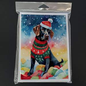 การ์ดอวยพรคริสต์มาสแบบสั้นสไตล์เยอรมันแปลกๆขนาด5x7 A7พร้อมซอง - Product Image 3