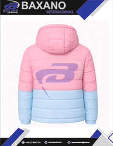 Blouson d'hiver chaud à capuche rose Gamma Phi Delta Sorority, style streetwear, avec logo frontal, design personnalisé GPD Sorority grec. - Product Image 6