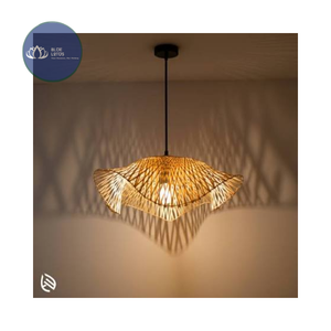 โคมไฟห้อยเพดานโลหะรูปดอกบัวสีน้ำเงินคุณภาพสูง ไฟ LED แสงวอร์มไวท์ สำหรับห้องนั่งเล่น ขายส่ง ยอดนิยม - Product Image 1