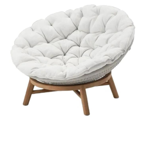 Canapé d'extérieur une place en tissu avec coussin, style minimaliste pour la décoration de la maison et du jardin - Product Image 5