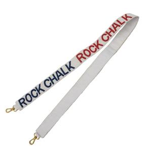 CRYSTAL <b>CRAFT</b> Luxury Handmade Beaded Purse Strap with Customized Color & Logo Detachable Hooks-Rock Chalk Red - Product Image 1