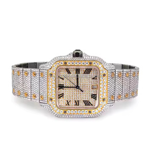 Reloj de Diamantes Moissanite Royal Frost para Hombre con Diseño de Lujo, Cuarzo Analógico y Estilo Iced - Product Image 1