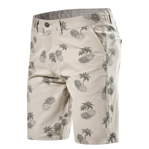 Pantalones Cortos Bermuda Estampados para Hombre con Diseño de Piña y Palmeras, Casuales de Verano, Estilo Chino, Cintura Media, Cierre de Botones y Bolsillos - Product Image 2