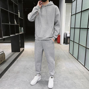 Best Durable High Quality Winter Hooded Solid Men Tracksuit Breathable Anti Wrinkle 100% Cotton Custom Design Printed 2 in 1 - Product Image 2