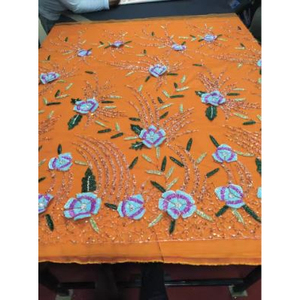 Tissu en maille brodé de paillettes de qualité supérieure pour la décoration de vêtements de soirée - Product Image 1