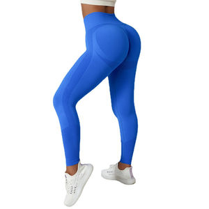 Leggings de compression décontractés taille haute élastique pour femmes, en Spandex/Polyester, longueur cheville, pour entraînement et sport, vente en gros - Product Image 1
