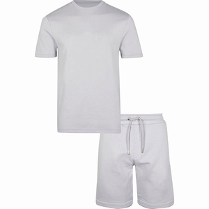 Ensemble de shorts d'été pour hommes 100% coton, ensemble d'été pour hommes, t-shirt avec short assorti, ensembles de shorts de sport pour hommes, t-shirt et short pour hommes - Product Image 5
