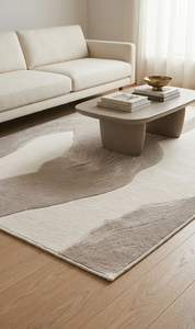Tapis moderne abstrait à poils longs de qualité supérieure, tufté à la main, pour salon et chambre, écologique et extra épais - Product Image 3