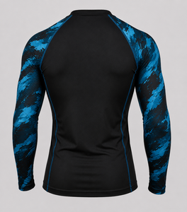 Camiseta Deportiva de Compresión de Manga Larga para Hombre, Modelo Blue Storm, de Secado Rápido, para Entrenamiento en el Gimnasio - Product Image 2