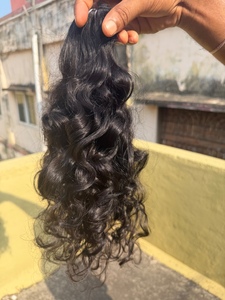 Extensions de cheveux humains vierges indiens de 20 pouces, grade 12A, texture bouclée crépue, double trame machine, sans perte ni emmêlement - Product Image 5