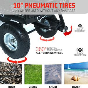 รถเข็นสวนแบบยกเทได้ รุ่นใช้งานหนัก ทำจากโลหะ พลาสติก และยาง พร้อมระบบยกเทขั้นสูง สำหรับงานจัดสวน-รุ่น GARPYC000 - Product Image 5