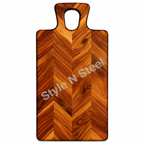 Tabla de cortar de madera de acacia con asa, rectangular, para servir carne, queso, pan, para la cocina - Product Image 2