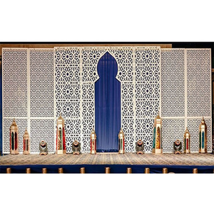 Marco FRP dorado exclusivo para escenario, telón de fondo FRP para recepción y recepción de bodas, estilo raawadi - Product Image 2