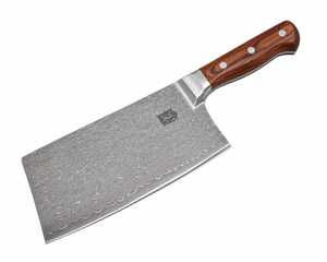 Cuchillo de carnicero LEGACY BLADES de acero de Damasco hecho a mano, afilado como una navaja, con mango de madera, para cocina, fabricante OEM ODM - Product Image 1