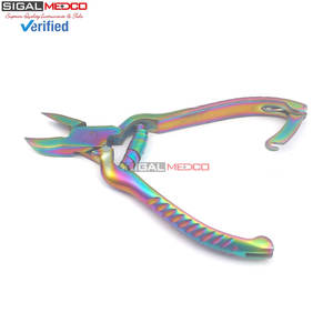 Coupe-ongles en titane multicolore arc-en-ciel, forme lune, avec ressort, lot de 2, pour ongles épais et durs - Product Image 3