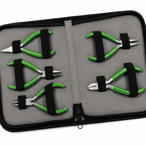 Jewelry <b>Pliers</b> <b>Set</b> 5Pcs Green Stainless Steel For DIY Jewelry Making Tools With Carry Case - Product Image 6