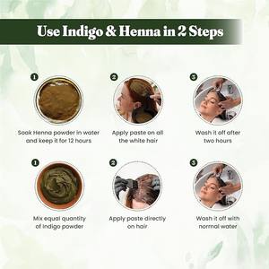 ผงใบอินดิโก้แท้ 100% สำหรับย้อมผมดำธรรมชาติและย้อมเครา ผงใบอินดิโก้สำหรับผู้ชายและผู้หญิงเพื่อการดูแลเส้นผม - Product Image 2
