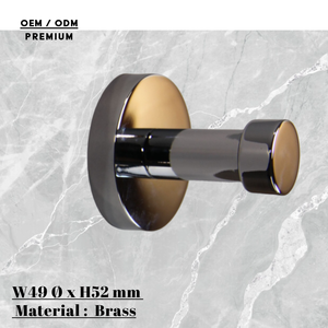 Modern Brass Single Robe <b>Hook</b> Wall-mounted and Durable Designed to Hold Bath <b>Towels</b> Robes or Loofahs - Product Image 6