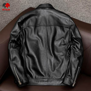 Chaqueta de cuero con tela transpirable de diseño personalizado Ryan Pro Gear para hombre, impresión de logotipo personalizado, corte regular. - Product Image 3