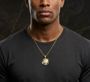 จี้รูปแผนที่โลกประดับเพชรโมอิสซาไนต์ สไตล์ฮิปฮอป ทรงลูกโลกสีทอง ประดับเพชรหรูหรา สร้อยคอแฟชั่นสุดหรู สีเงิน สีทอง 10K 14K - Product Image 4