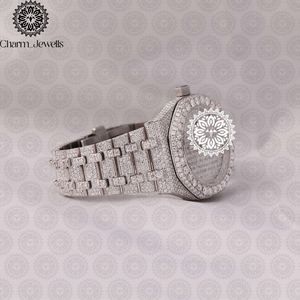 Reloj Charm_Jewells Luxury Tonneau de 42 mm, Caja de Acero Inoxidable, Cristal de Zafiro, Bisel con Diamantes, Cuarzo Analógico, Unisex - Product Image 4