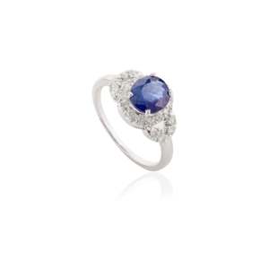 14K <b>White</b> <b>Gold</b> Pink <b>Sapphire</b> Diamond Wedding Band <b>Ring</b> - Product Image 4