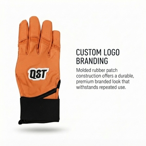 Gants de frappe de baseball en cuir à marque privée, respirants, pour l'entraînement sportif, avec fermeture auto-agrippante pour adultes - Product Image 5