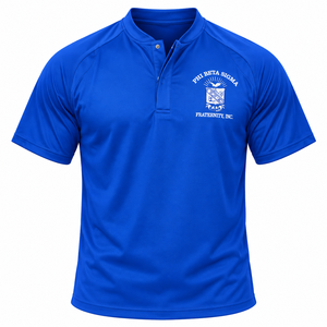 เสื้อโปโล Phi Beta Sigma สีน้ำเงินรอยัล แขนสั้น คอปก ติดกระดุม ลายตัวอักษรกรีก สไตล์ลำลอง - Product Image 4