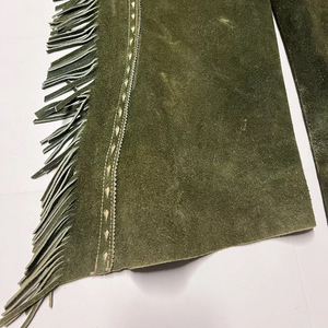 Custom Made Suede Leather <b>Chaps</b> Straight Best Quality Black Equestrian Product <b>Half</b> Mini Horse Riding Equipment - Product Image 5