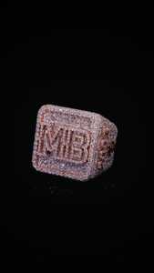 Anillo de Plata de Ley 925 con Letra Personalizada en Forma Cuadrada, con Diamantes Moissanite VVS, Micro Pavé, Estilo Hip Hop, para Uso Diario - Product Image 5