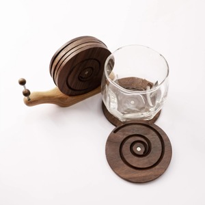 Handcrafted Wooden Coaster Set With Holder Mats Perfect For Home <b>Kitchen</b> <b>Table</b> Protection And Special Occasions - Product Image 3