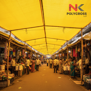 ผ้าใบคลุมตลาดเกรดอุตสาหกรรม ผ้าใบคลุมตลาดกันน้ำสำหรับงานหนัก สำหรับคลุมแผงขายของกลางแจ้ง ใช้ในเชิงพาณิชย์ - Product Image 2