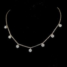 Collier classique en or 14 carats avec diamant de laboratoire rond taille brillant certifié IGI, bijou de mariée délicat - Product Image 3